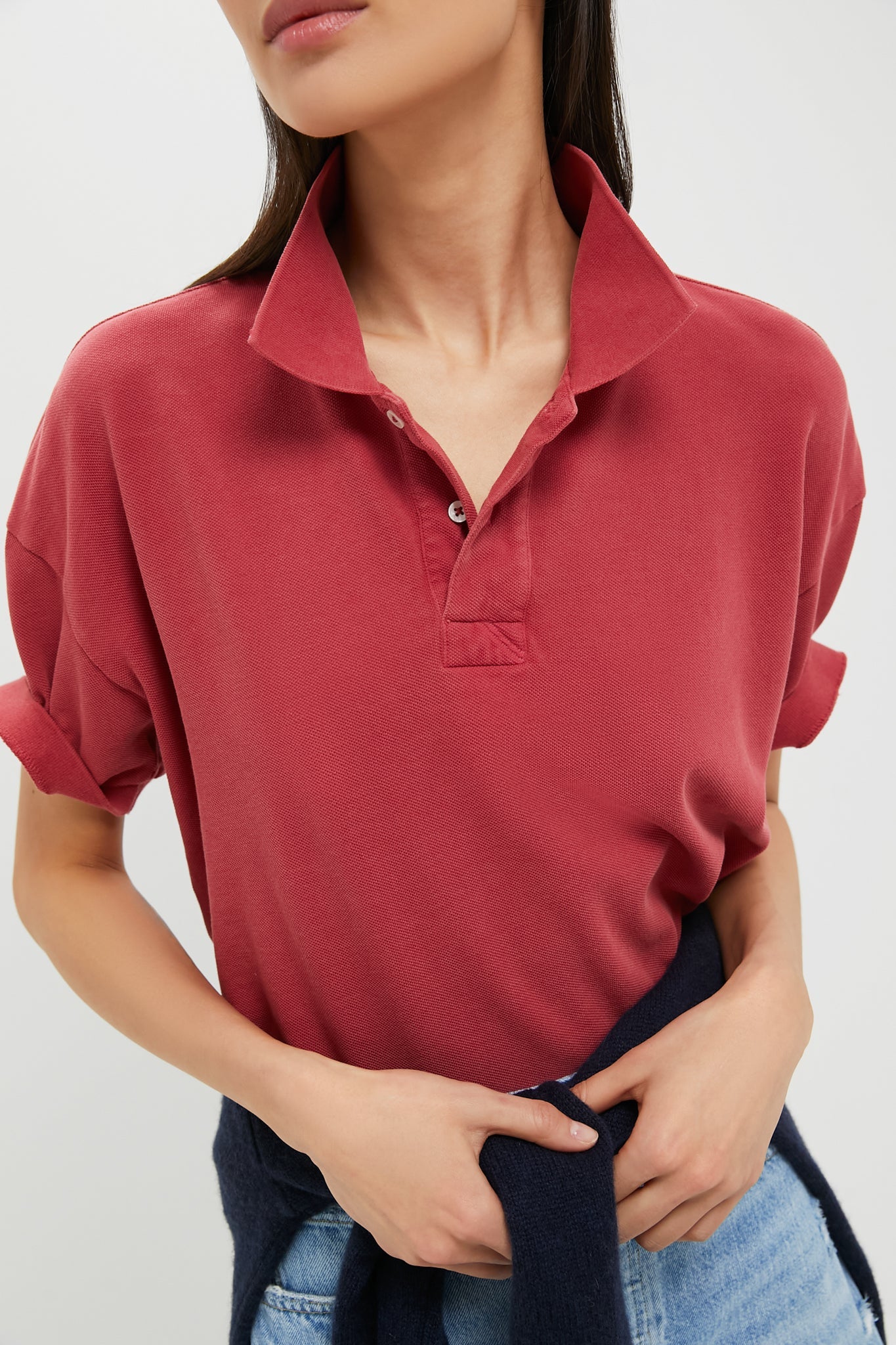Red Pique Holmes Boyfriend Polo