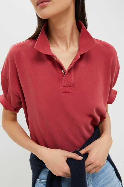 Red Pique Holmes Boyfriend Polo