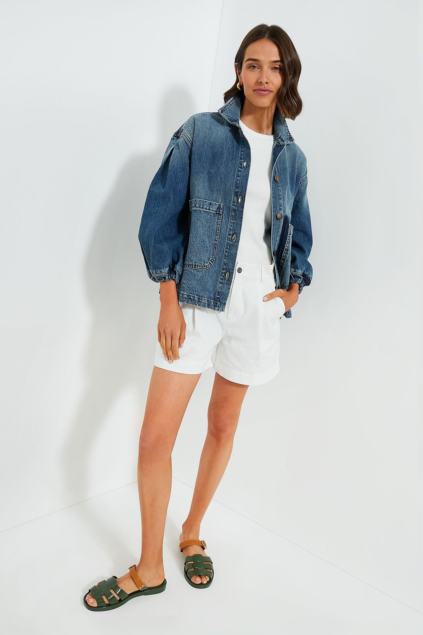 White Foley Rib Racerback Tank