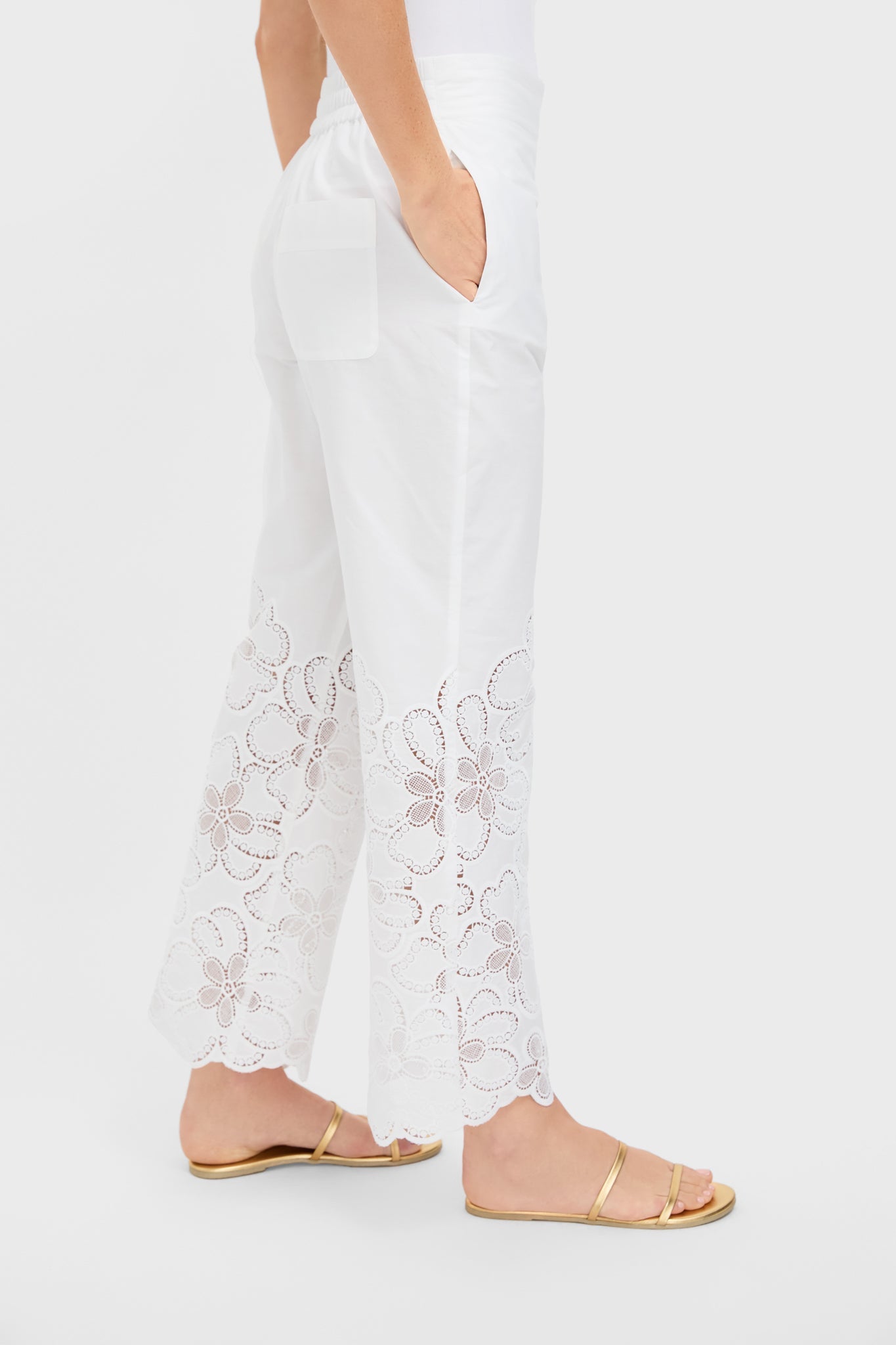 Ivory Joshua Lace Trousers