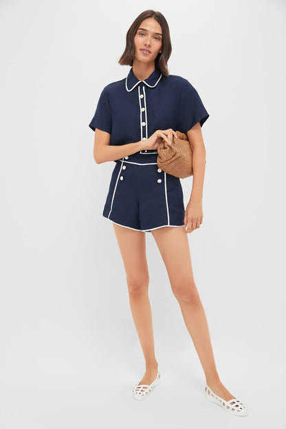 Midnight Crosby Sailor Front Shorts