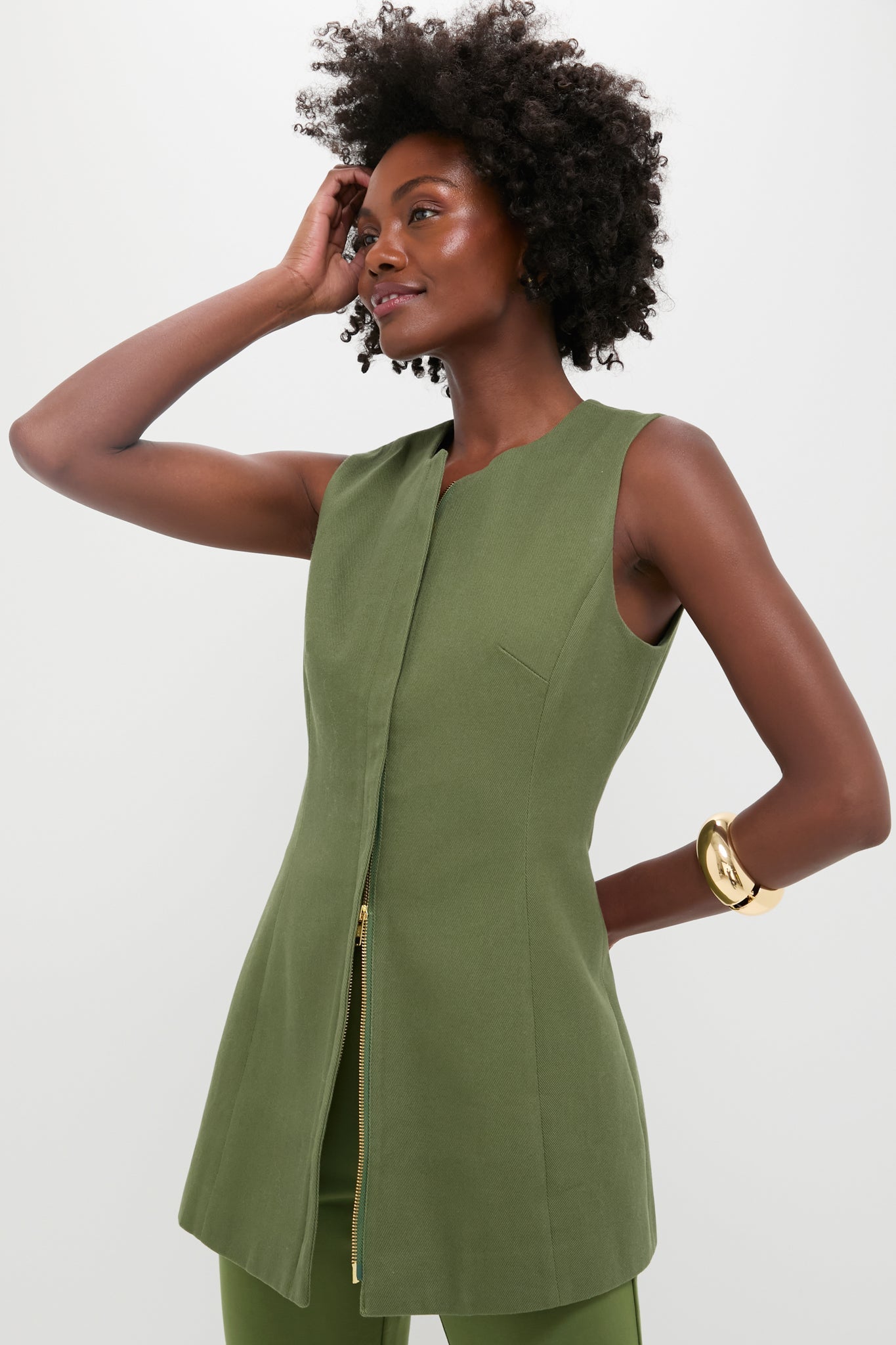 Green Rhoda Tunic Top