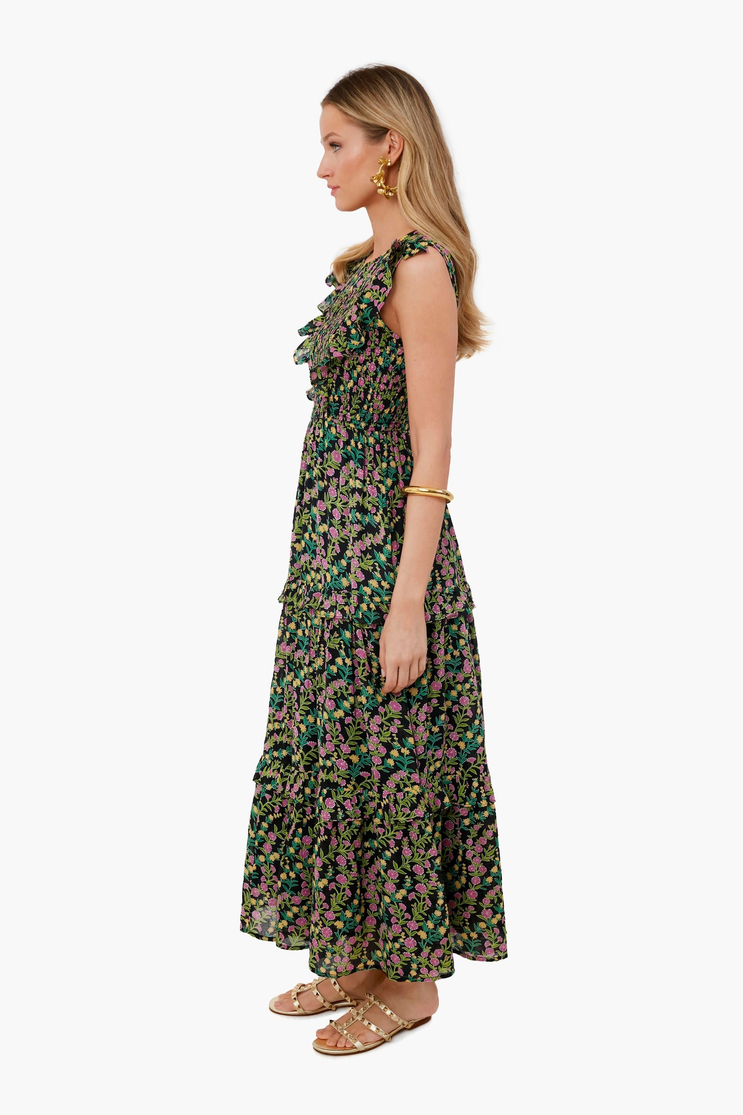 Boundless Floral Black Iris Dress
