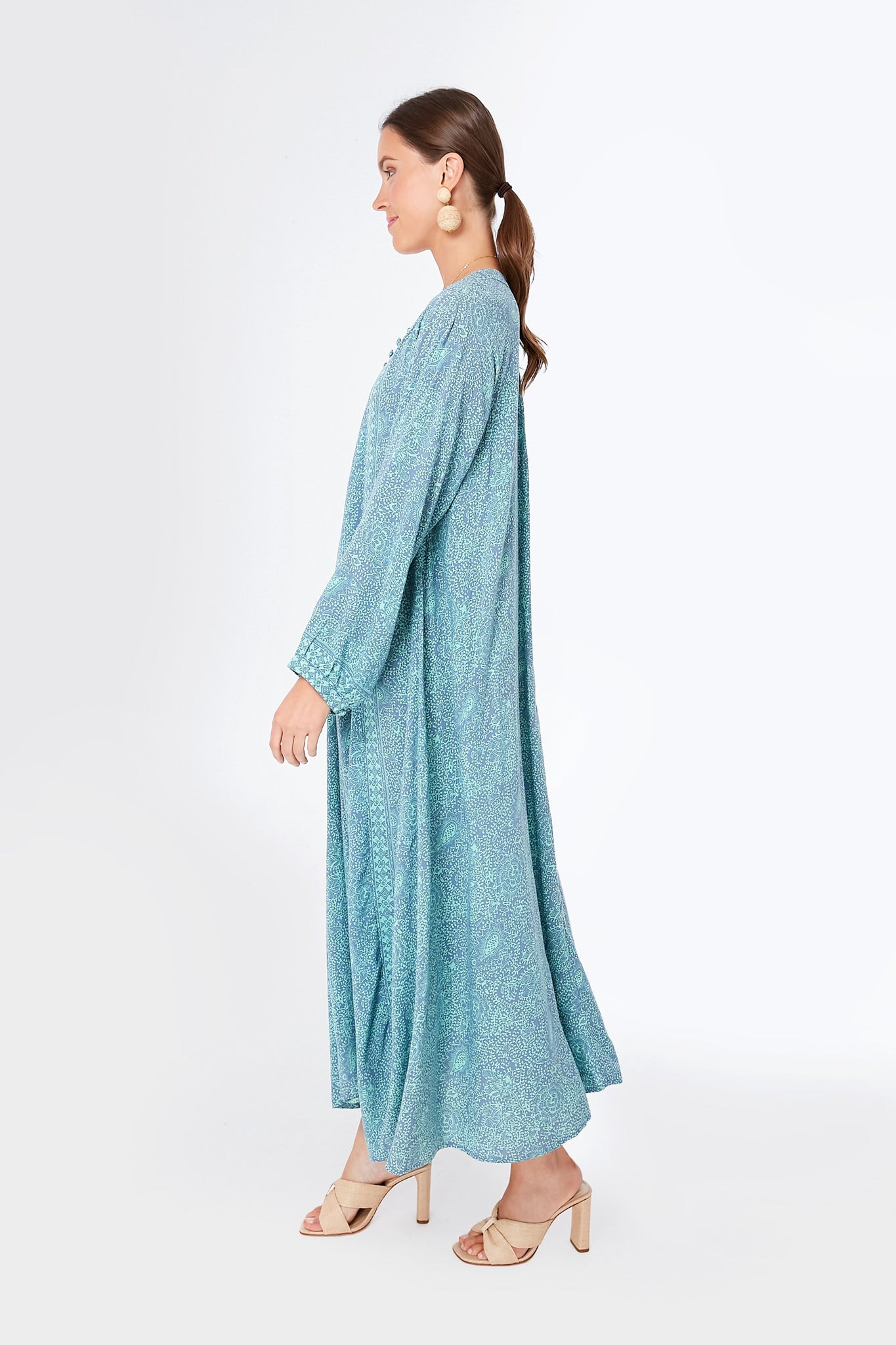 Shangri-La Periwinkle Fiore Maxi Dress