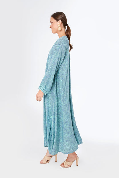Shangri-La Periwinkle Fiore Maxi Dress