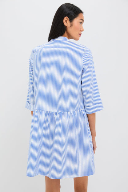 Blue Stripe Royal Shirt Dress