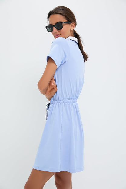 Light Blue Short Sleeve Performance Jersey Alcott Golf Dress