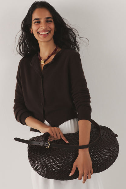 Chocolate Cashmere Riley Cardigan