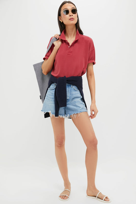 Red Pique Holmes Boyfriend Polo