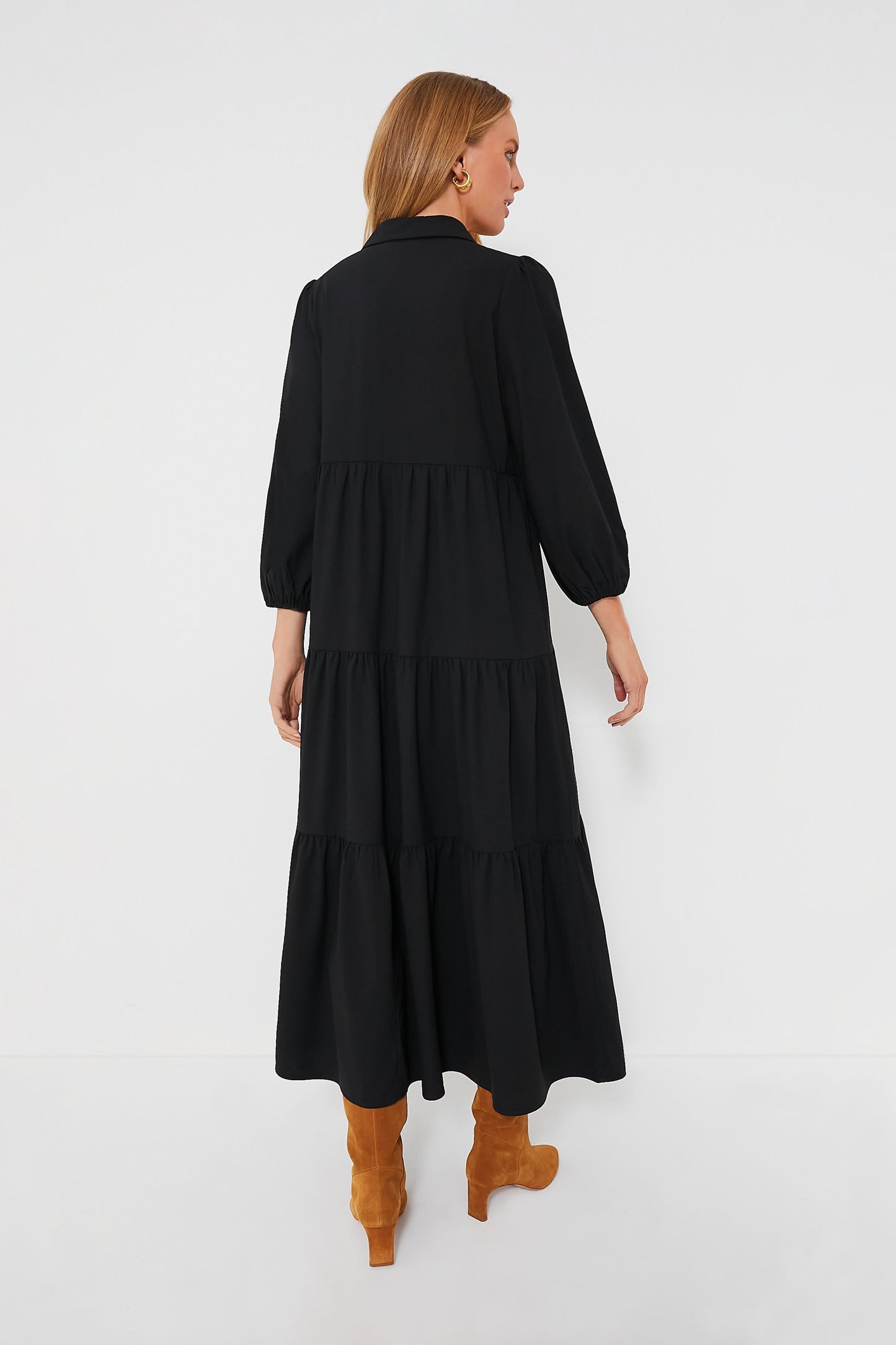 Black Crepe Mabel Maxi Dress