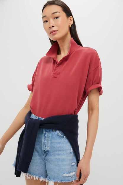 Red Pique Holmes Boyfriend Polo
