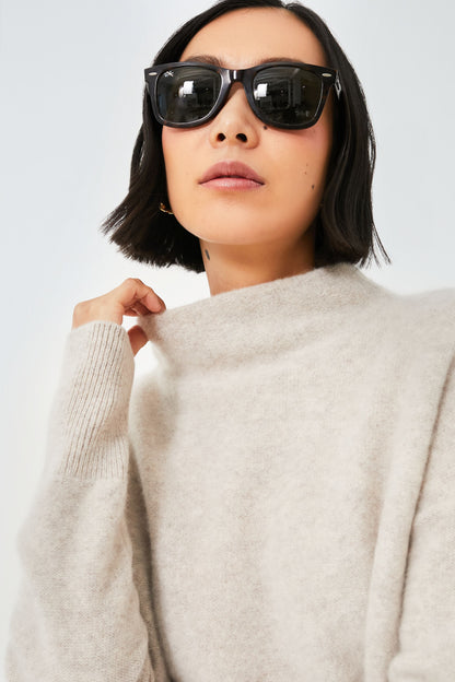 Marble Funnel Neck Sweater