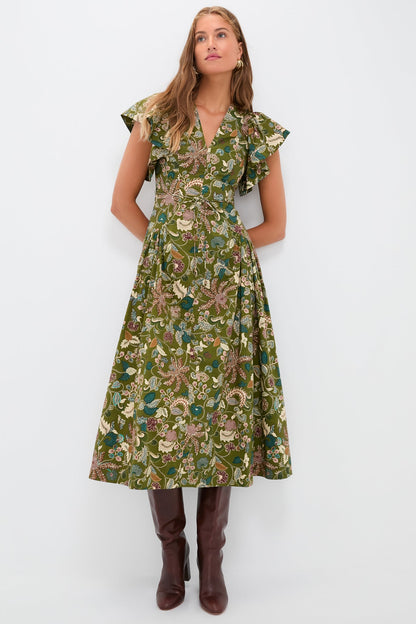Lichen Darya Drop Waist Midi Dress