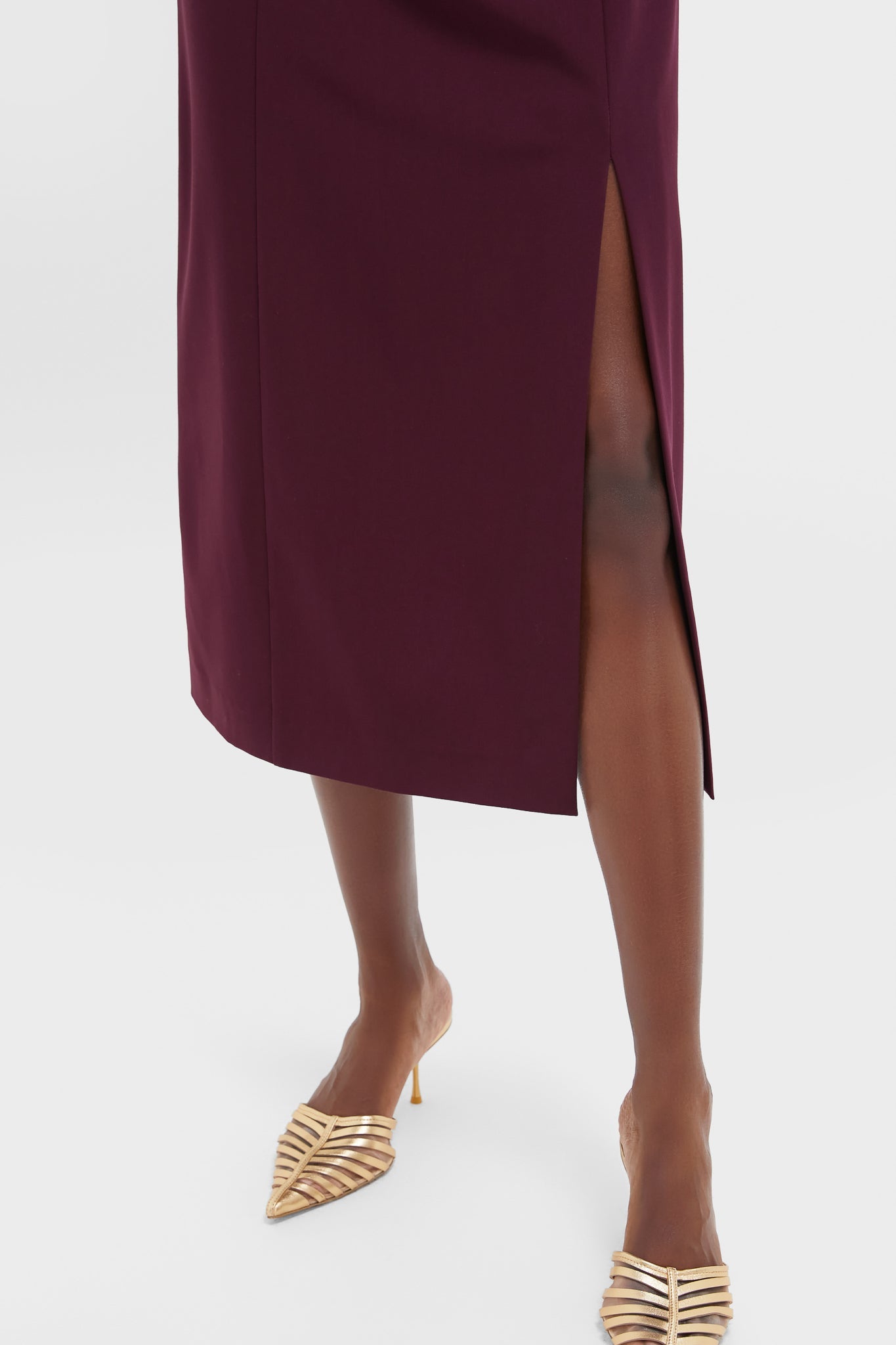 Oxblood Feather Eleanor Dress