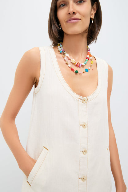 Whitecliff Wash Linen Denim Malibu Mini Dress