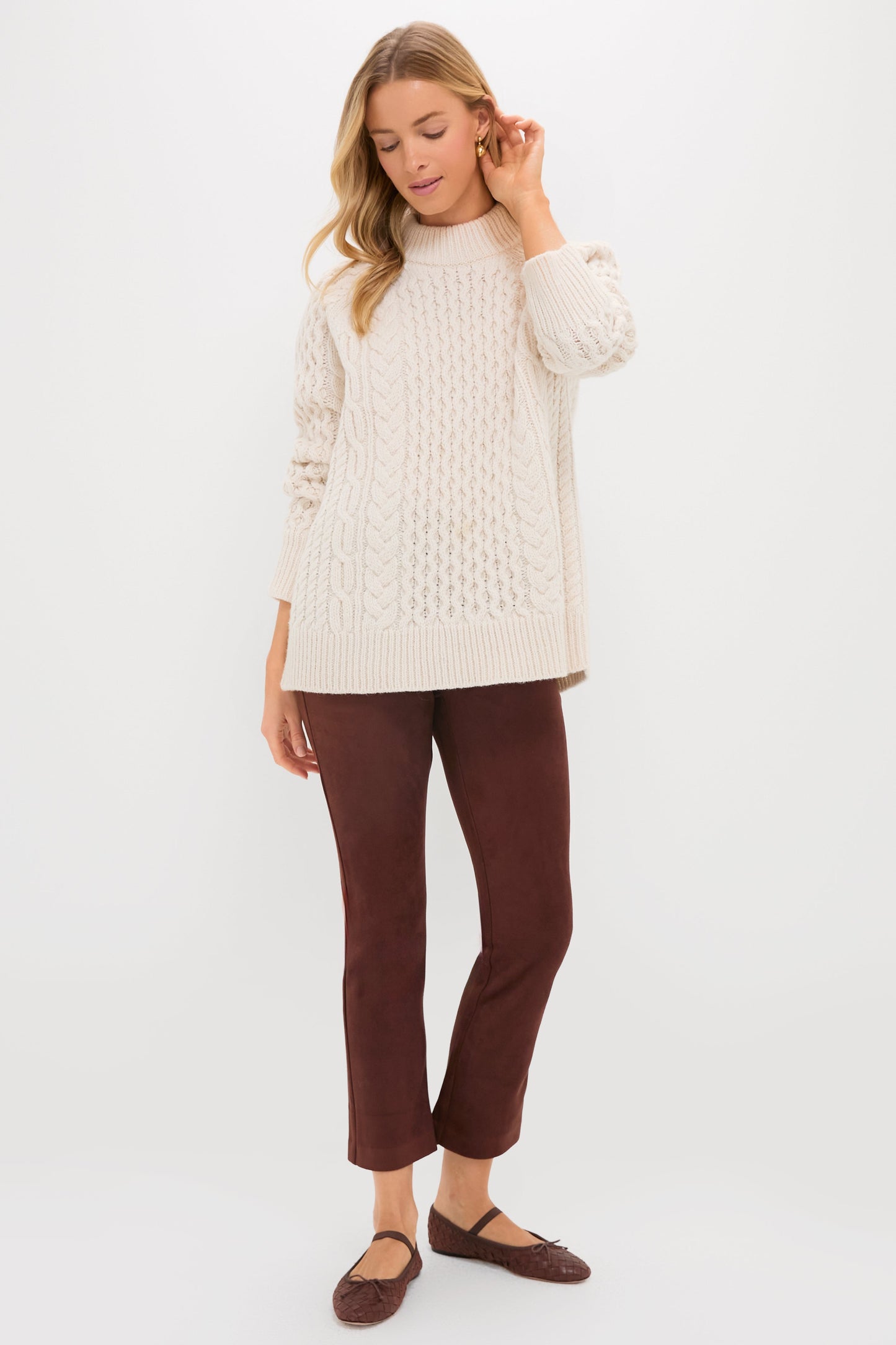 Deep Mocha Vegan Suede Ashford Pants