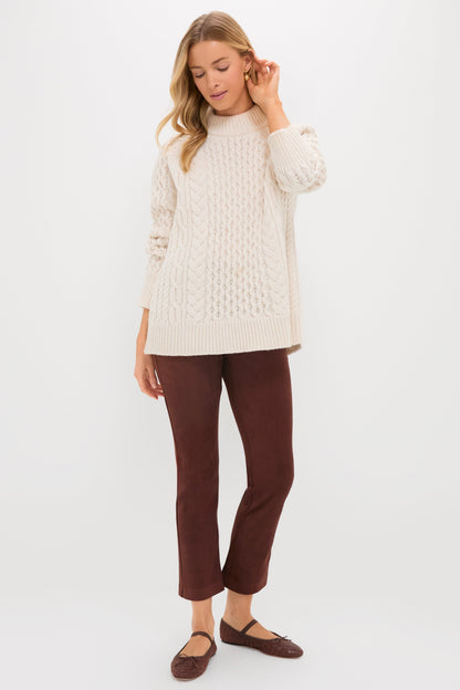 Deep Mocha Vegan Suede Ashford Pants