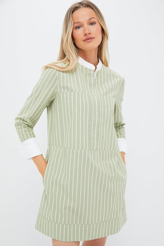 Green Stripe Rohan Shirt Dress