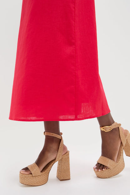 Poppy Red Florian Maxi Dress