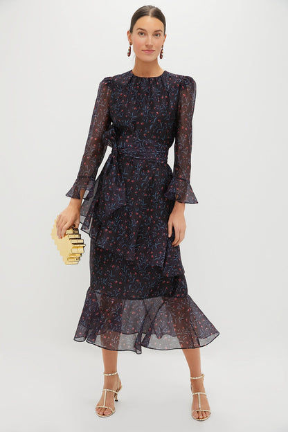Midnight Oleander Sasha Dress