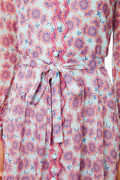 Dragonfruit Tilly Ruffle Eyelet Dress