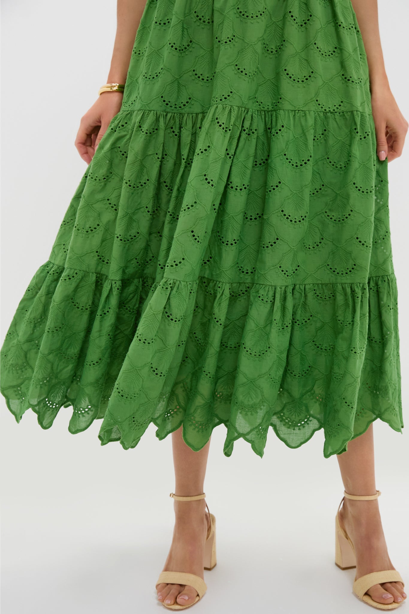 Fern Green Eyelet Bennett Maxi Dress