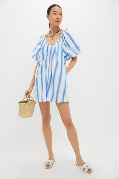 Blue Stripe Alix Mini Dress