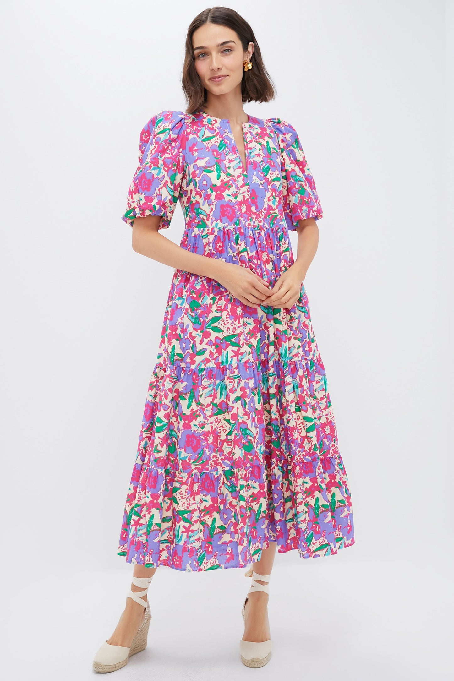 Magenta Multi Floral Cisco Maxi Dress