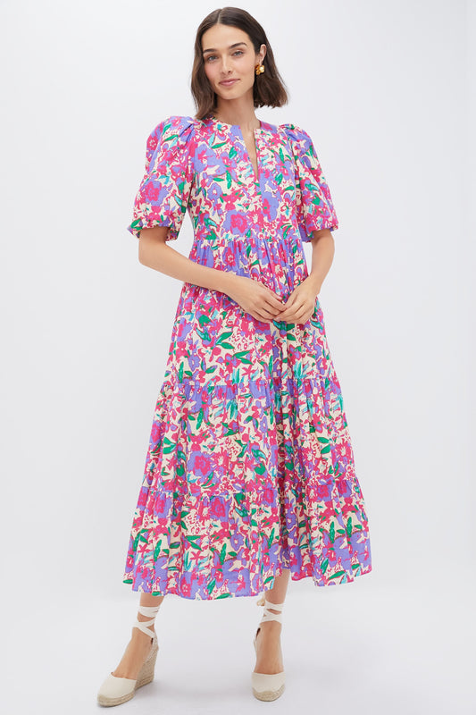 Magenta Multi Floral Cisco Maxi Dress