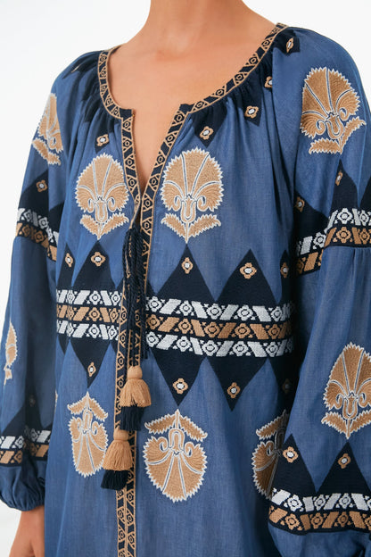 Chambray Blue Tula Long Dress
