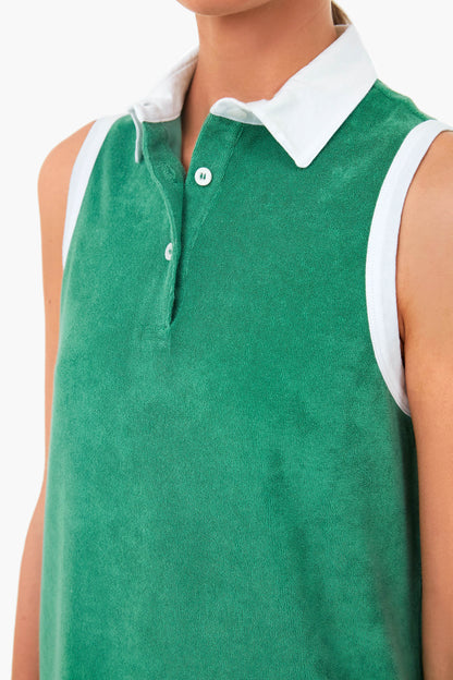 The Green Terry Polo Dress