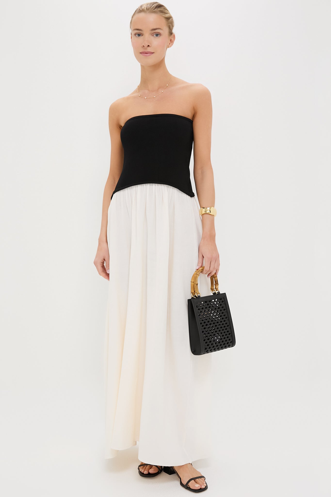 Brule & Noir Strapless Soglio Dress