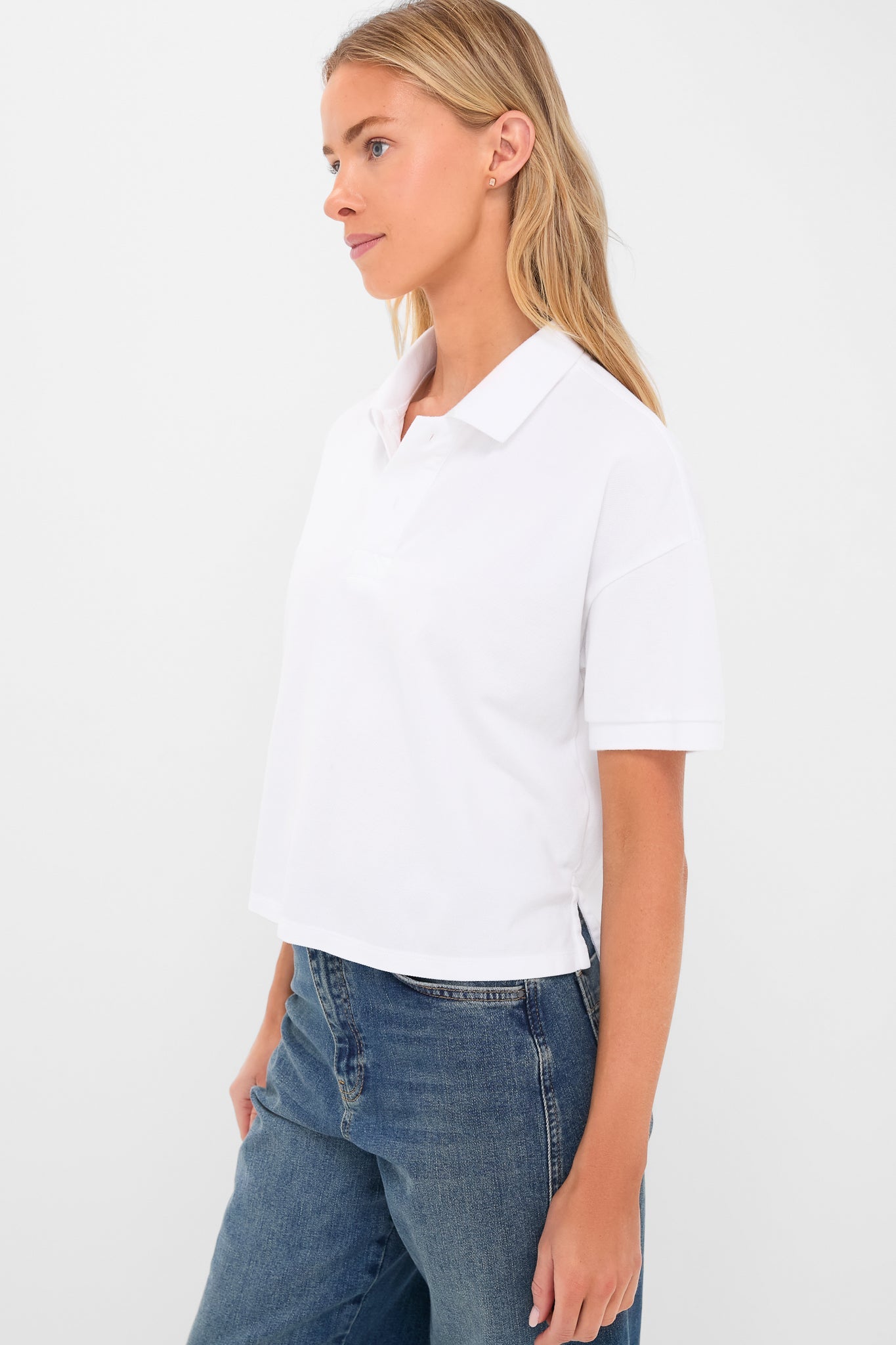 White Pique Holmes Boyfriend Polo