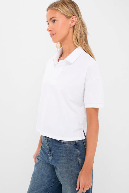 White Pique Holmes Boyfriend Polo