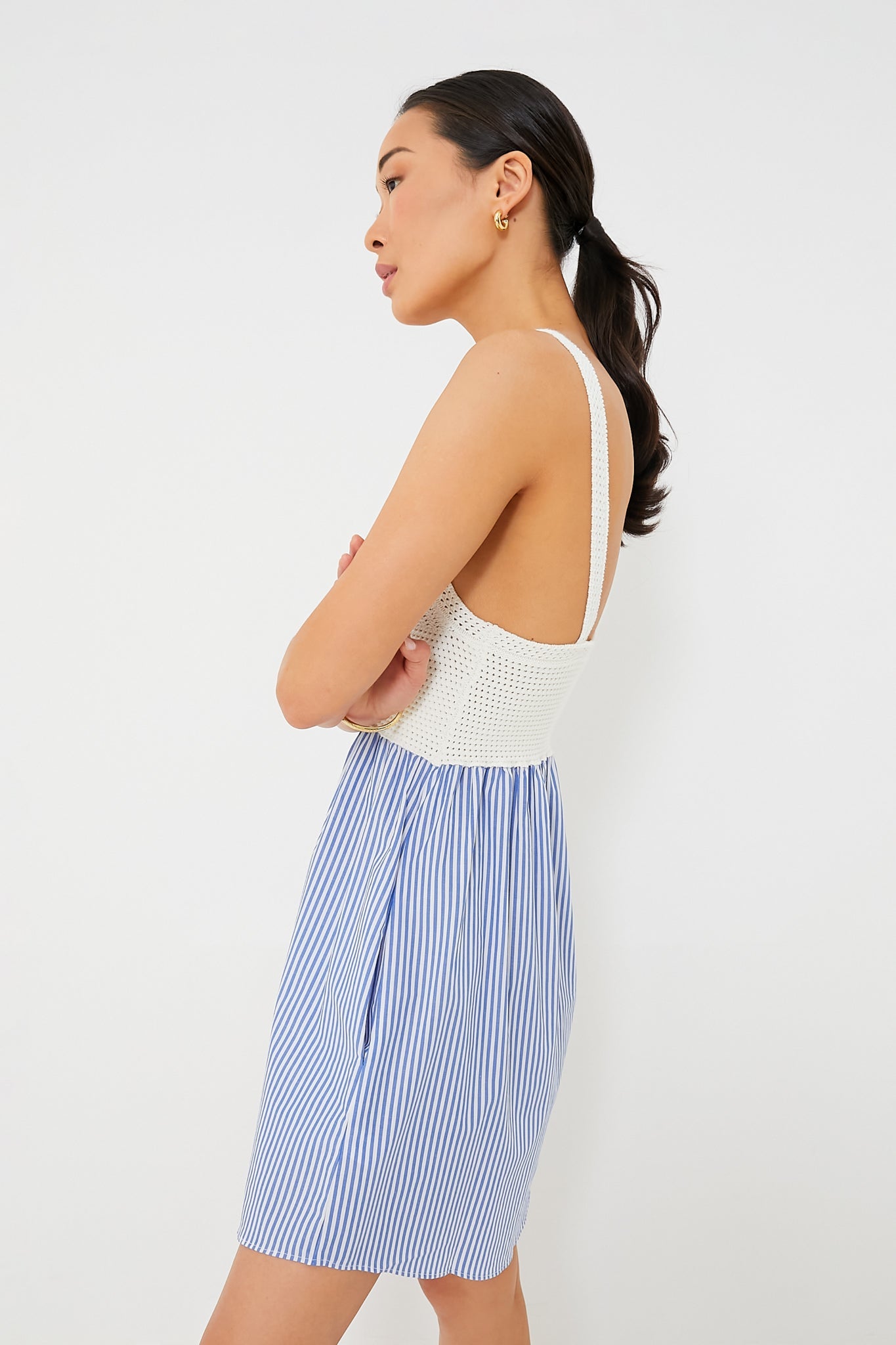 The White and Royal Esmee Dress