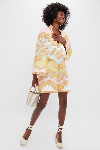Gold Paisley Maxine Tunic Mini Dress