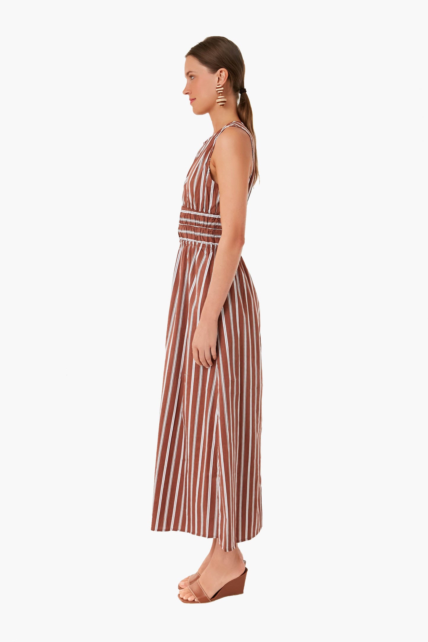 Cinnamon Maya Stripe Jean Midi Dress