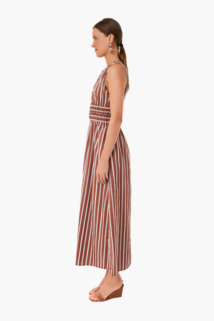 Cinnamon Maya Stripe Jean Midi Dress