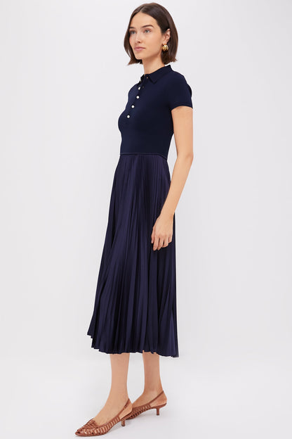 Hunter Navy Short Sleeve Day Dress