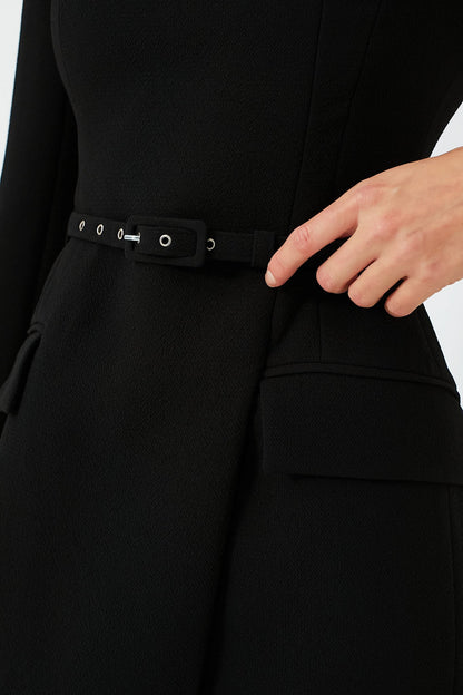 Black Kalonice Midi Dress
