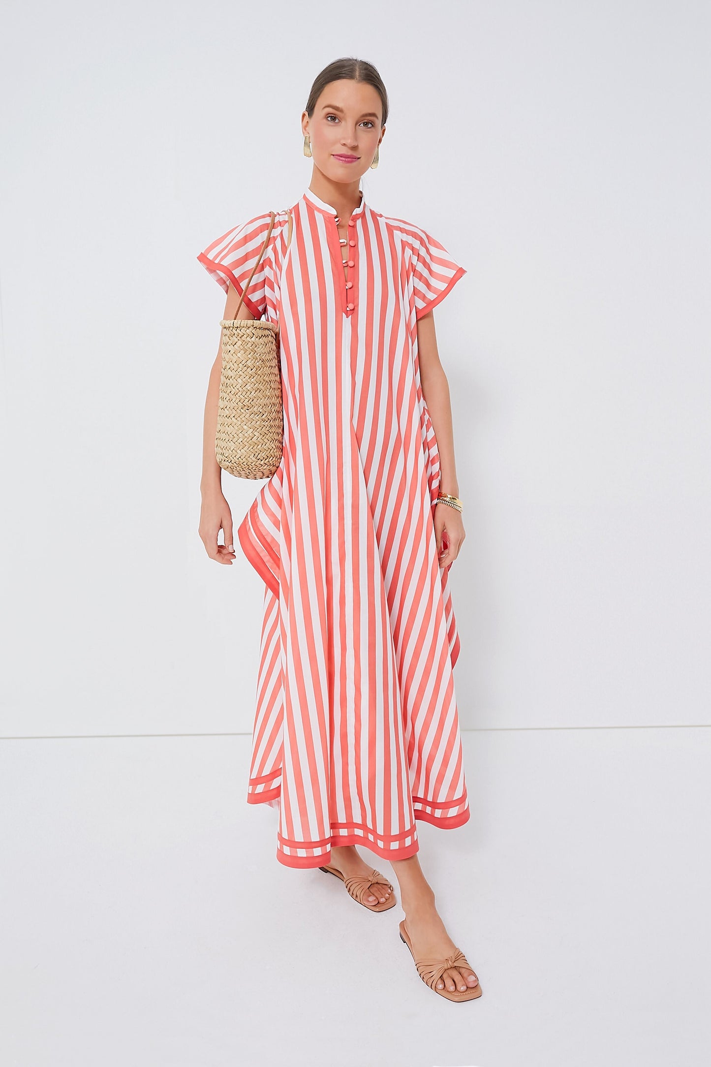 Coral Stripes Anouk Dress
