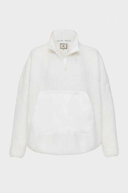 White Fleece Cady Quarter Zip