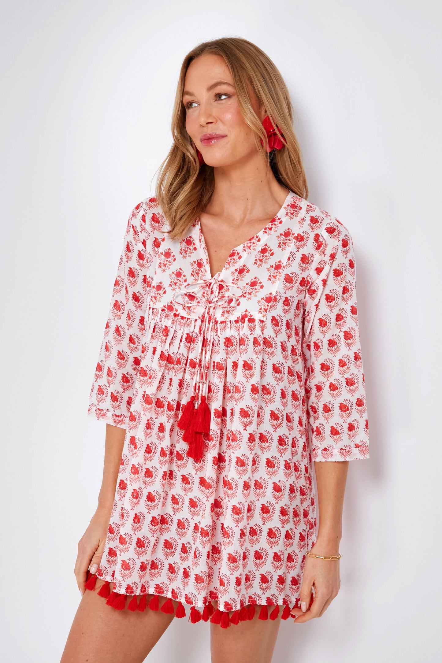 Red Caitlin Seychelles Tunic