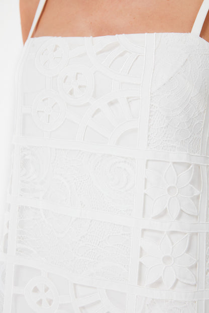 White French Cut Lace Bronze Dress