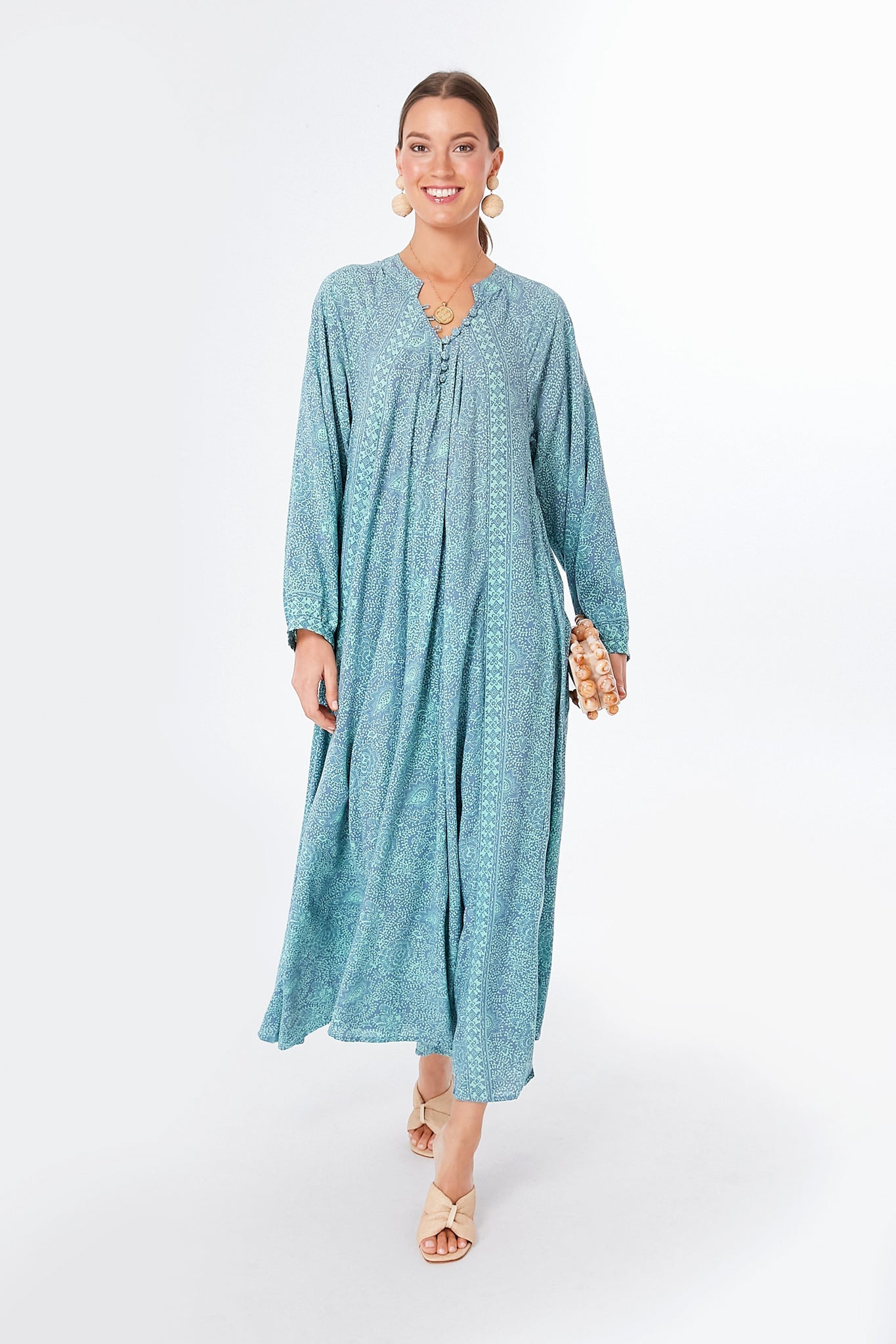Shangri-La Periwinkle Fiore Maxi Dress