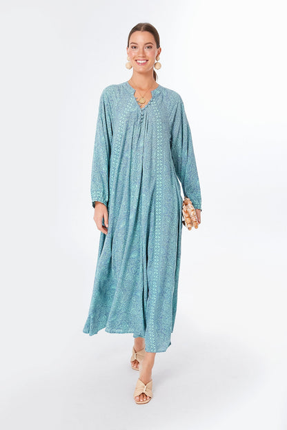 Shangri-La Periwinkle Fiore Maxi Dress