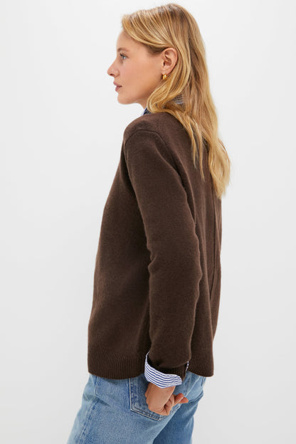 Chocolate Cashmere Bodie Boyfriend Crewneck