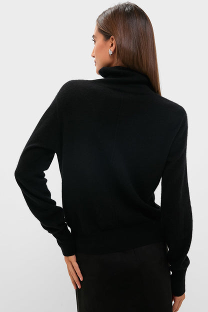 Black Cashmere Turtleneck Sweater