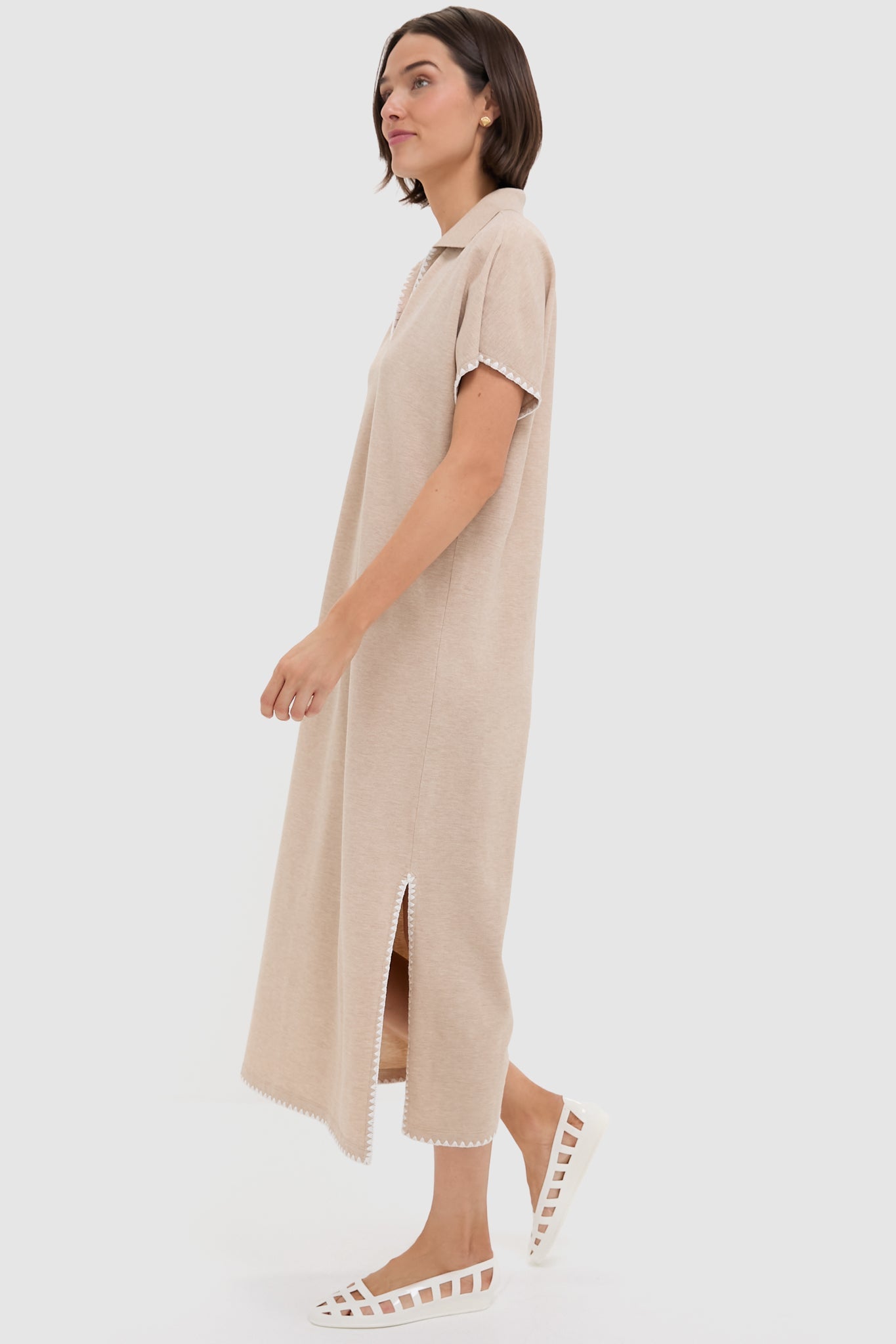 Sandstone Pique Melissa Maxi Dress