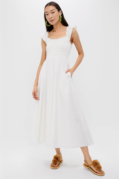 White Eudora Midi Dress
